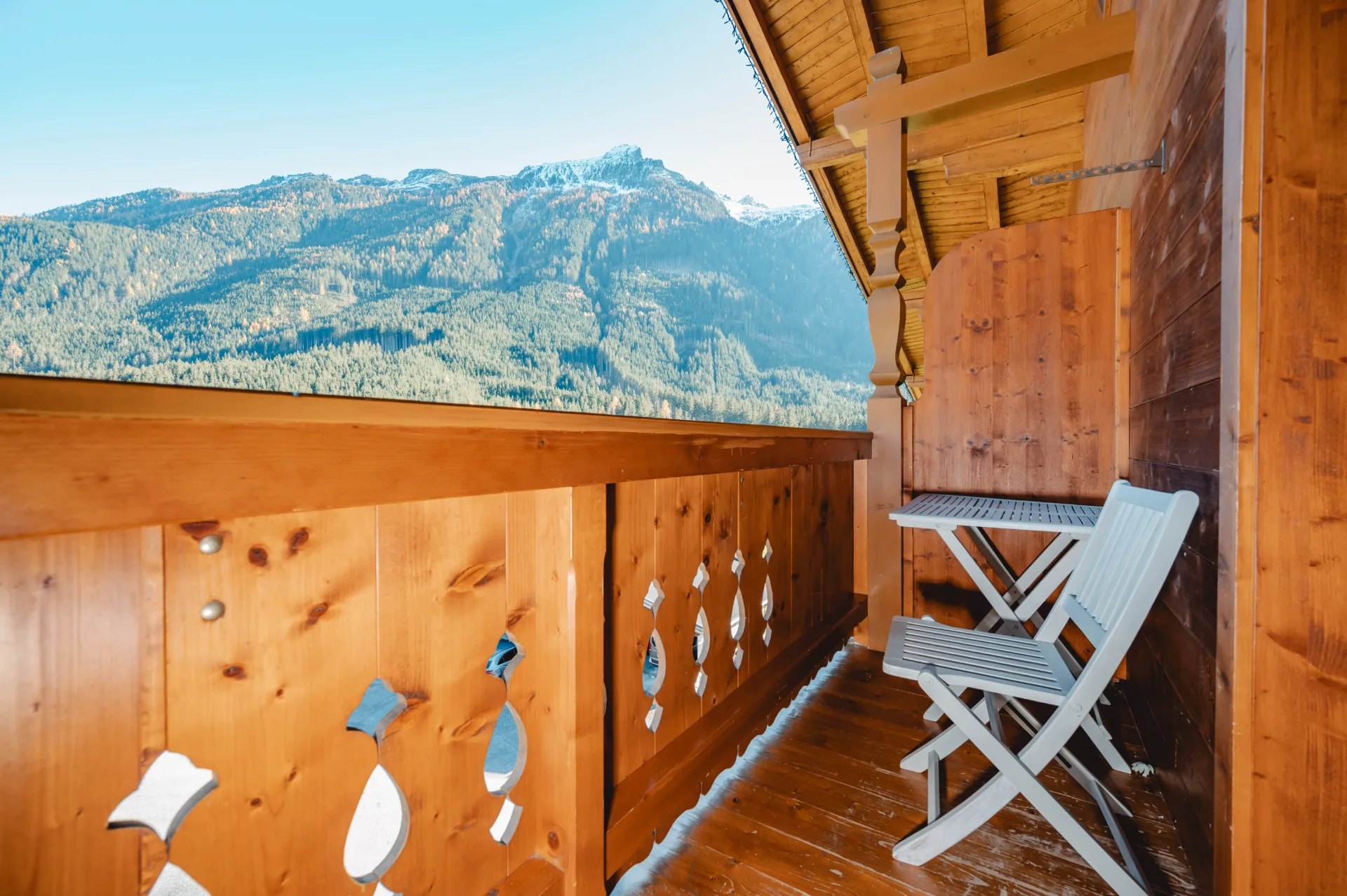 Balkon mit Bergblick im Appartement Wildkogel – Edenlehengut in Krimml