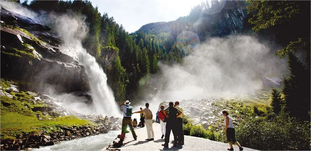 Fallstufe der Krimmler Wasserfälle – Edenlehengut in Krimml