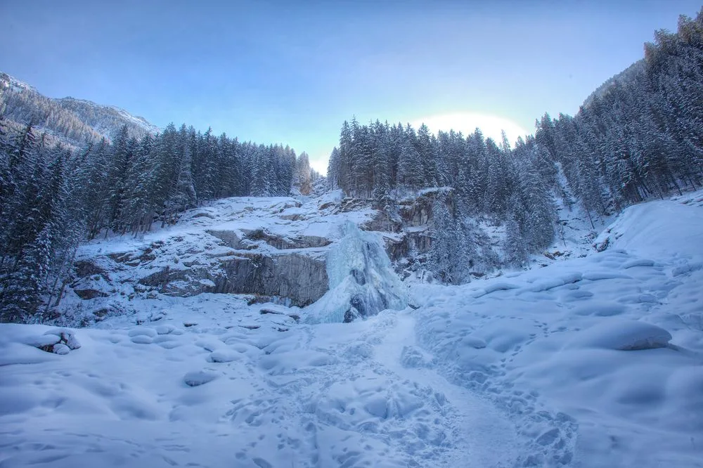 Krimmler Wasserfälle im Winter – Edenlehengut in Krimml